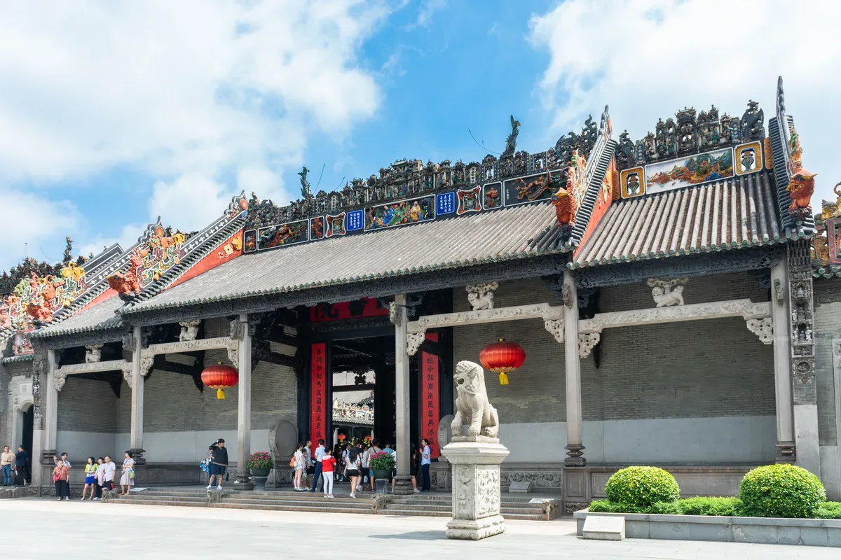 Carved roofline at Chen Clan Ancestral Hall