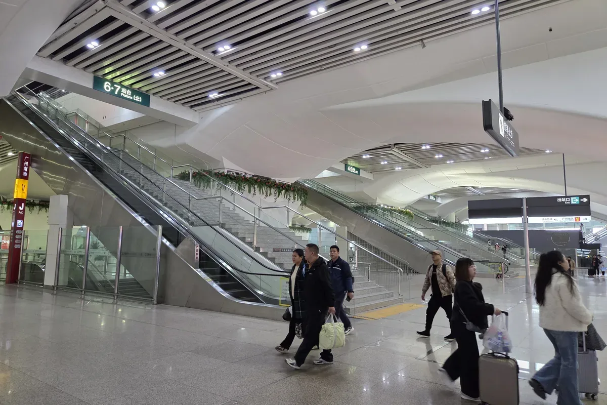 Inside Guangzhou South railway station